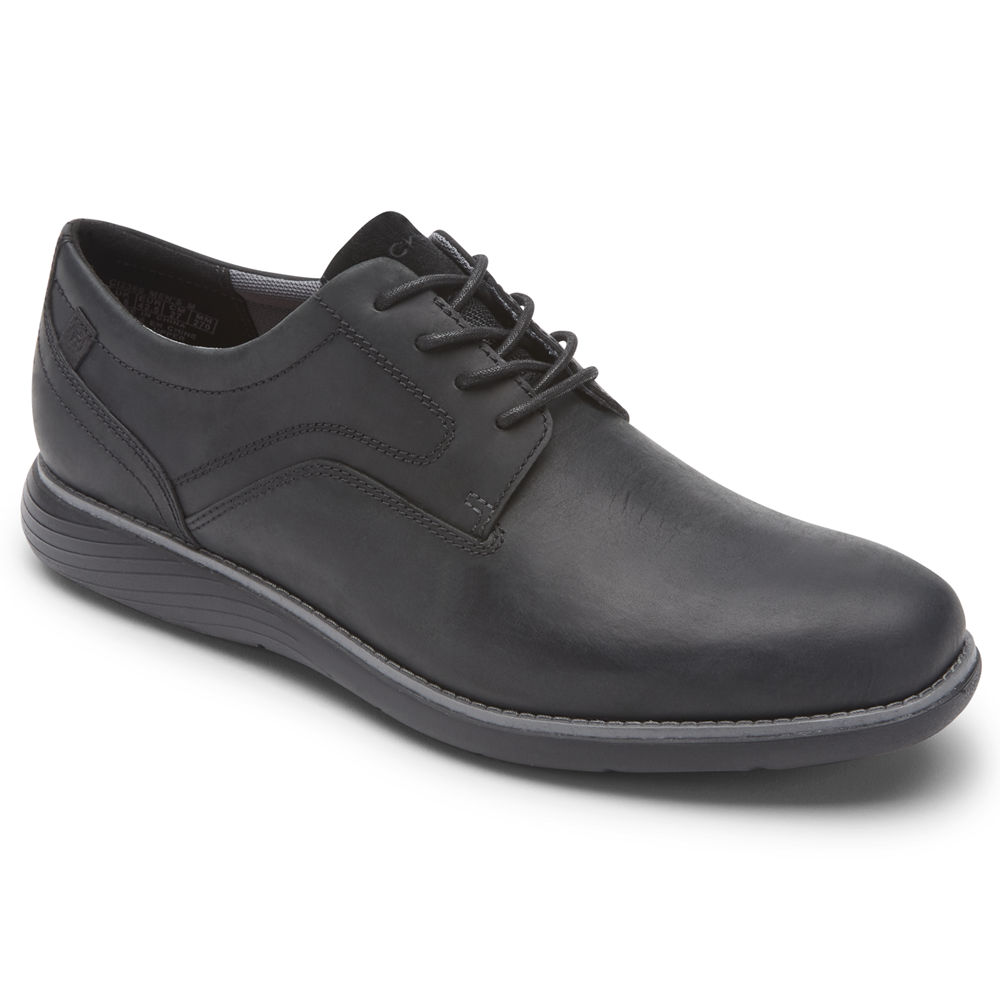 Rockport Singapore Mens Oxfords - Garett Plain Toe Black - ZO8369417